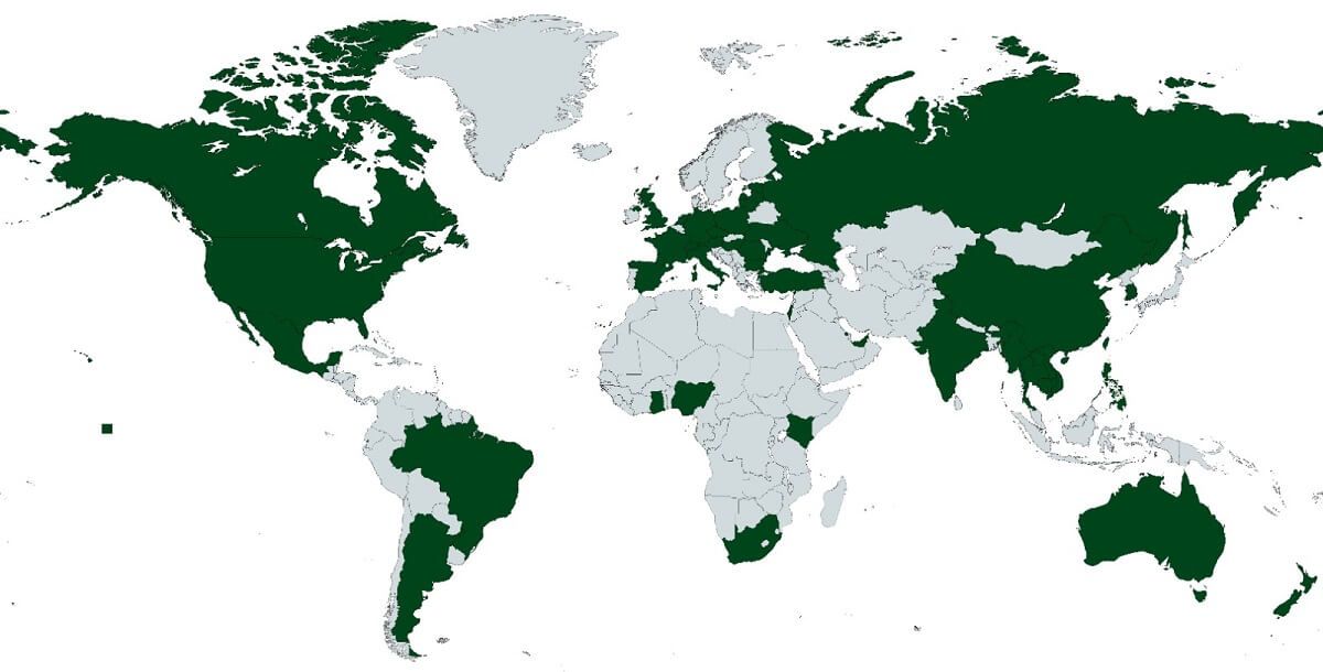 Map of our the CNC Intelligence Global network of law firm partners