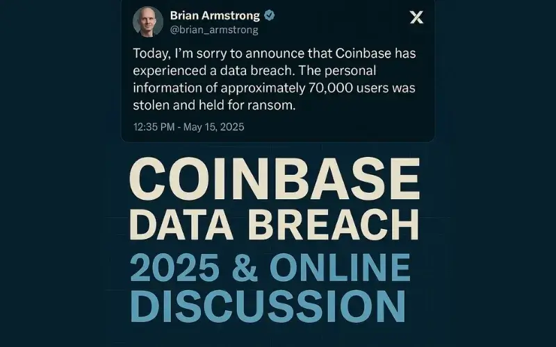 Coinbase data breach 2025 announcement tweet sparks online debate