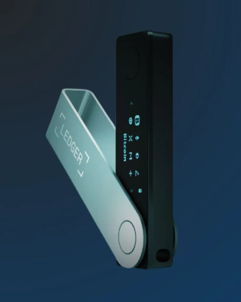 Ledger hardware wallet illustration used in coverage of the Global-e payment processor data incident